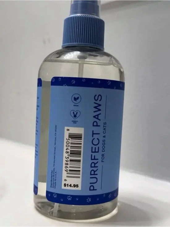 NEW B&BW Purrfect Paws Pet Detangling Spray for Cats & Dogs, Raindrops & Violet - Picture 3 of 3